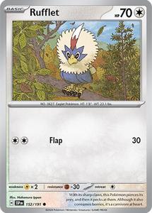 Pokemon Single Cards: Pokémon Rufflet 152/191 Common Reverse Holo – Surging Sparks NM