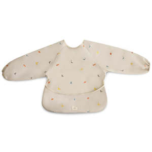 Bibs Bibs: Mushie Long Sleeve Bib - Dinosaurs