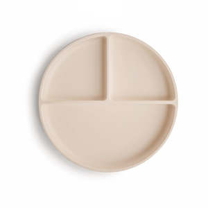 Mushie Baby Accesories: Mushie Silicone Suction Plate - Shifting Sand