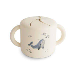 Mushie Baby Accesories: Mushie Snack Cup - Whales