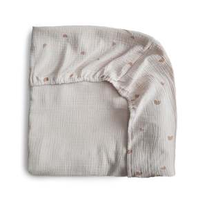 Mushie Crib And Bassinet Sheets: Mushie Crib/Bassinet Sheet - Rainbows