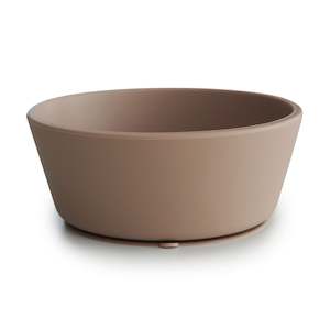 Silicone Suction Dinnerware: Mushie Silicone Suction Bowl - Natural