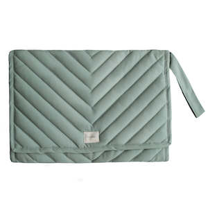 Mushie Change Pads: Mushie Portable Changing Mat - Roman Green