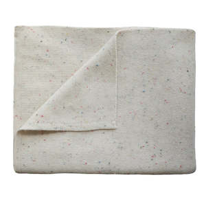 Mushie Knitted Baby Blankets: Knitted Blanket - Confetti Ivory