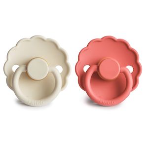 Frigg Daisy Pacifiers Latex Silicone: Daisy Latex Pacifier Cream / Poppy