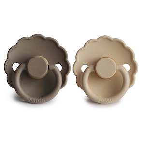Frigg Daisy Pacifiers Latex Silicone: Daisy Latex Pacifier Portobello / Croissant