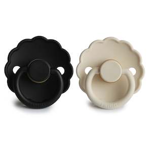 Daisy Latex Pacifier Cream / Jet Black