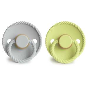 Rope Latex Pacifier Silver Grey / Green Tea