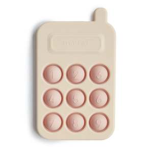 Mushie Press Toys: Mushie Phone Press Toy Blush