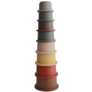 Mushie Stacking Toys: Stacking Cup - Retro
