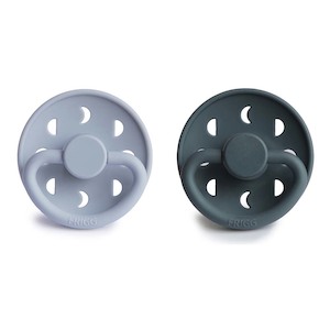 Moon Phase Two Colour Packs: Moon Phase Silicone Pacifier Powder Blue / Slate