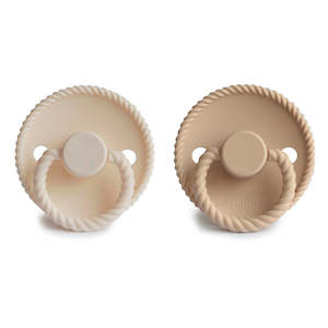 Rope Two Colour Packs: Rope Silicone Pacifier Cream / Croissant