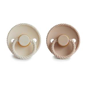 Rope Two Colour Packs Natural Rubber: Rope Latex Pacifier Cream / Croissant