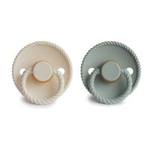 Rope Two Colour Packs Natural Rubber: Rope Latex Pacifier Cream / Sage