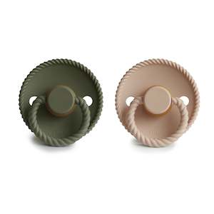 Rope Latex Pacifier Croissant / Olive