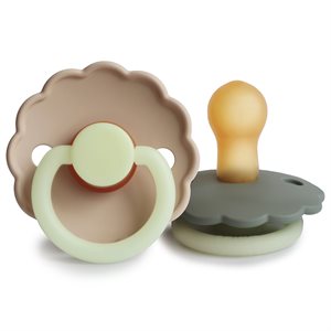 Daisy Night Latex Pacifier Portobello / Croissant
