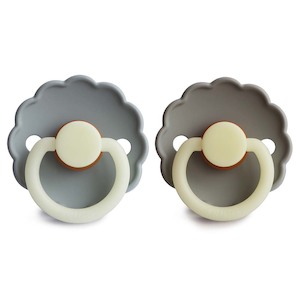 Daisy Night Latex Pacifier French Grey / Portobello