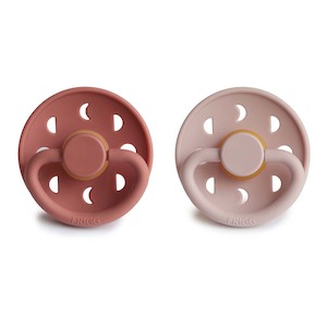 Moon Phase Two Colour Packs Natural Rubber: Moon Phase Latex Pacifier Blush / Powder Blush