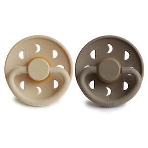 Moon Phase Two Colour Packs Natural Rubber: Moon Phase Latex Pacifier Croissant / Portobello