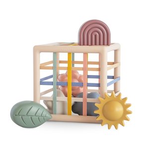 Stacking Cups: Mushie Elastic Shape Sorter