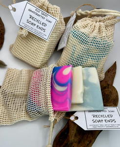 Recycled Soap Ends in a Soap Bag Eco Savvy