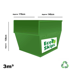 Skips: General Rubbish Medium skip bin- 3m³