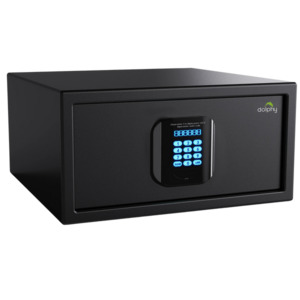 Black Hotel Safe Box With Spring Loaded Door - Eco Soft