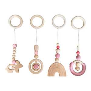 Ecosprout Playgym Toy 4 Pce Set Rainbow: Pink