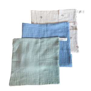 Muslin Cloths 3pk: Sky Sage