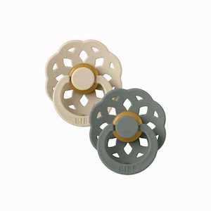 BIBS Boheme Pacifiers Size 1 : Vanilla / Pine