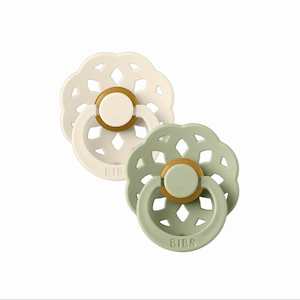 Pacifier Soothers: BIBS Boheme Pacifiers Size 2 : Ivory / Sage