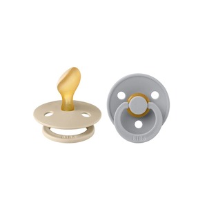 BIBS Anatomical Pacifier 2Pk Size 2 : Vanilla/Cloud