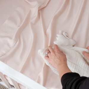 Mulberry Threads: Organic Bamboo Cot Sheet Set : Blush