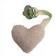 Boucle Pacifier Soother Holder Heart : Ivory