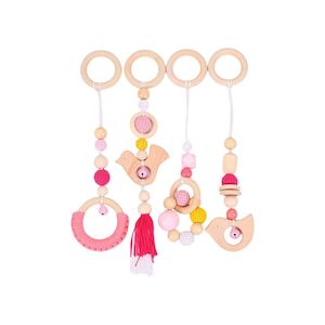 Ecosprout Playgym Toy 4 Pce Set with Bell: Pink