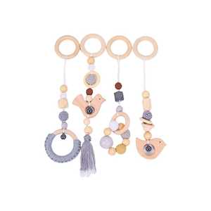 Ecosprout Playgym Toy 4 Pce Set with Bell: Grey