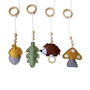 Ecosprout Felt Playgym Toy 4 Pce Set: Hedgehog