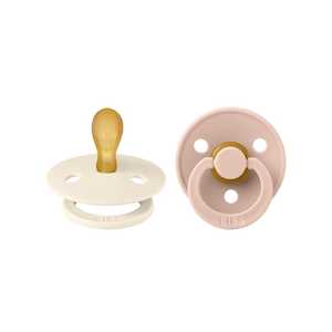 BIBS Symmetrical Pacifier 2Pk Size 1 : Ivory/Blush