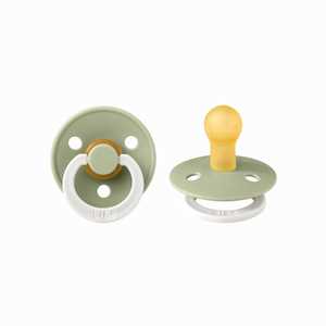 BIBS Pacifier 2 Pk Night Glow Size 1 : Sage