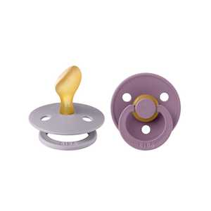BIBS Anatomical Pacifier 2Pk Size 2 : Fossil Grey/Mauve