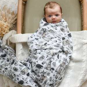 Lunas Treasures: Muslin Bamboo Cotton Wrap : Forest