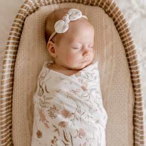 Muslin Bamboo Cotton Wrap : Wild Meadow Pink Petals