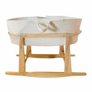 Bundle | Cotton Co-Sleeper Moses Basket - Cameo