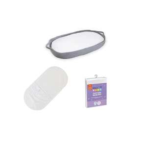 Bundle : Cotton Changing Basket : Dove Grey