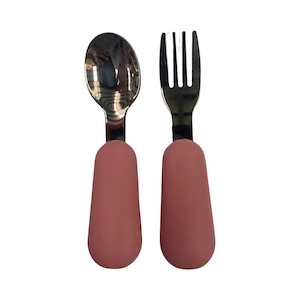 Stainless Steel Toddler Cutlery Set : Rose