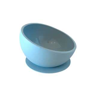 Silicone Scooped Suction Bowl : Sky