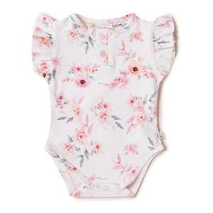 Organic Cotton Short Sleeve Bodysuit : Camille