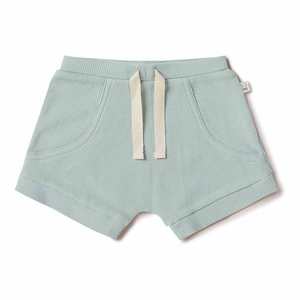 Snugglehunnykids Sale: Organic Baby Shorts : Sage