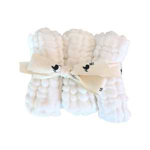 Muslin Cloths 3pk: White
