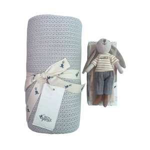 Gift Boxes 50 100: Gift Box : Organic Cot Blanket & Louis Mini Bunny